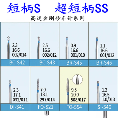 BR短柄超短柄BC FO SO TCTR等TF-SS31平头圆头锥形高速金刚砂车针