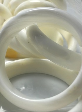 白贝壳手镯手工抛光玉石工艺品女士手镯手环