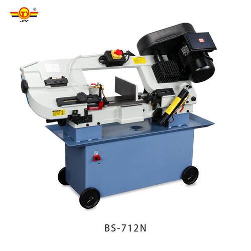 BS-712N小型卧式金属带锯床剪刀式切割机立卧带锯木工小锯床