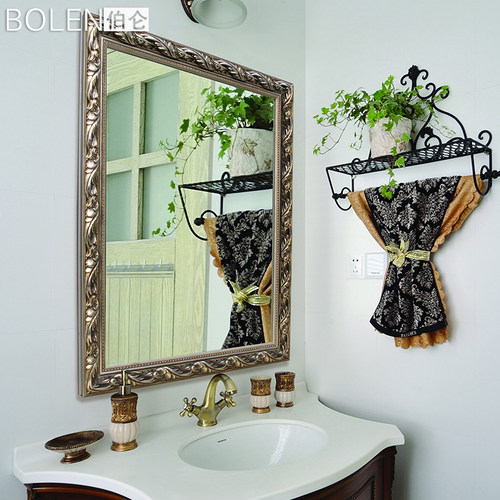 BOLEN欧式卫浴镜子壁挂浴室镜