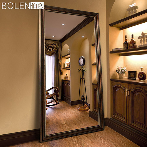 BOLEN壁挂穿衣镜全身镜子落地镜试衣镜服装店镜子卧室复古大镜子