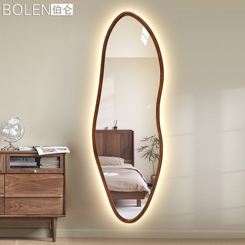 BOLEN中古风实木发光智能穿衣镜