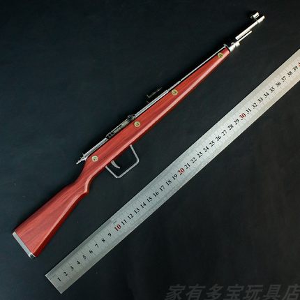 1:2.7合金模型98k金属可拉栓扣动扳机迷你狙击儿童玩具枪不可发射