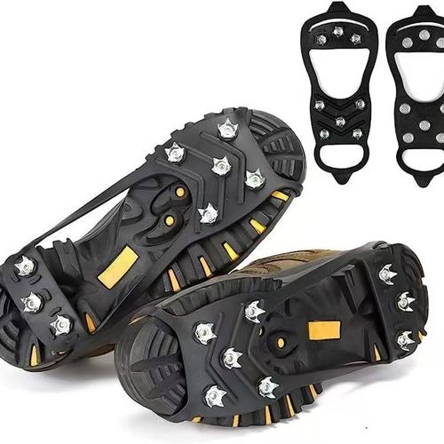 户外防摔鞋套8齿防滑冰爪