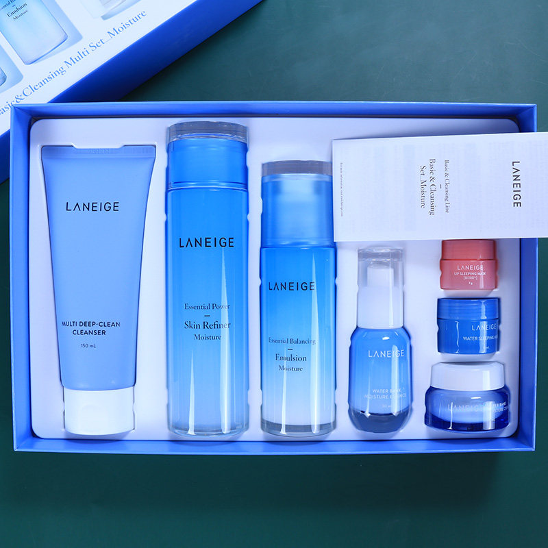 授权韩国兰芝套装水库两三件套盒水乳滋润清爽型补水保湿女护肤品