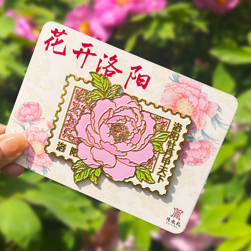 洛阳金属牡丹花冰箱贴磁吸伴手礼
