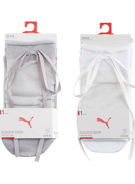 彪马女袜高筒丝带堆堆袜PUMA