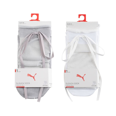 彪马女袜高筒丝带堆堆袜PUMA