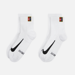 nike耐克袜子男女袜2024夏季新款中筒袜球运动网球袜子CU1309-100
