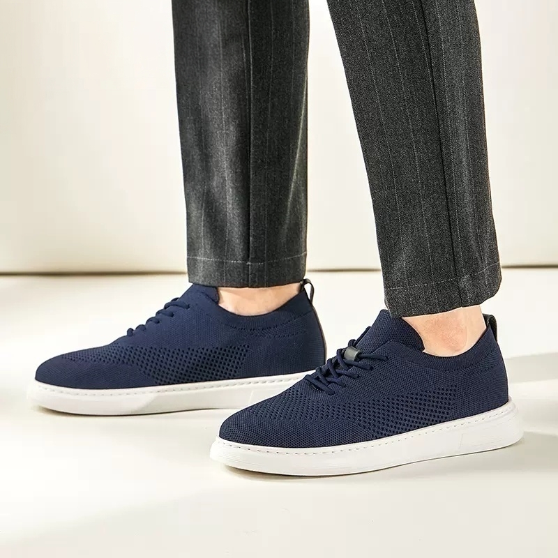 【显高显腿长】网面飞织增高鞋男