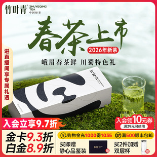 竹叶青茶叶峨眉高山绿茶特级静心四川熊猫高端礼盒80g 2026新茶