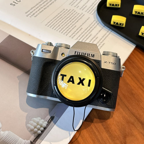 TAXI镜头盖热靴盖套装适用富士XT50佳能R50索尼ZVE10尼康相机配件