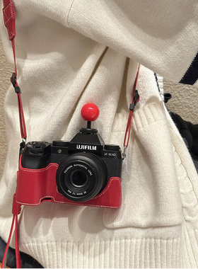 适用富士XS10相机包红色保护套便携单肩斜挎微单摄影微单卡通配件