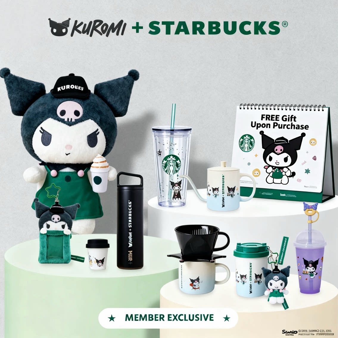 【港澳限定现货】星巴克 X 库动漫挂件/文具