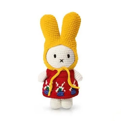 Just Dutch Miffy crochet, wind mill dress/yellow hat
