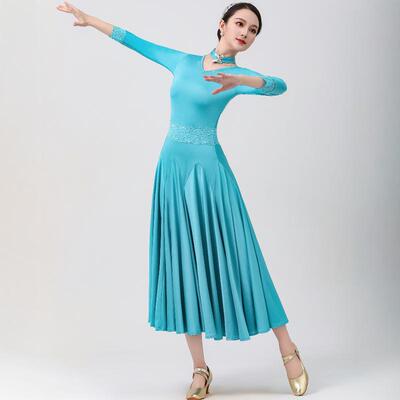 华尔兹练习大摆拉丁舞比赛表演服