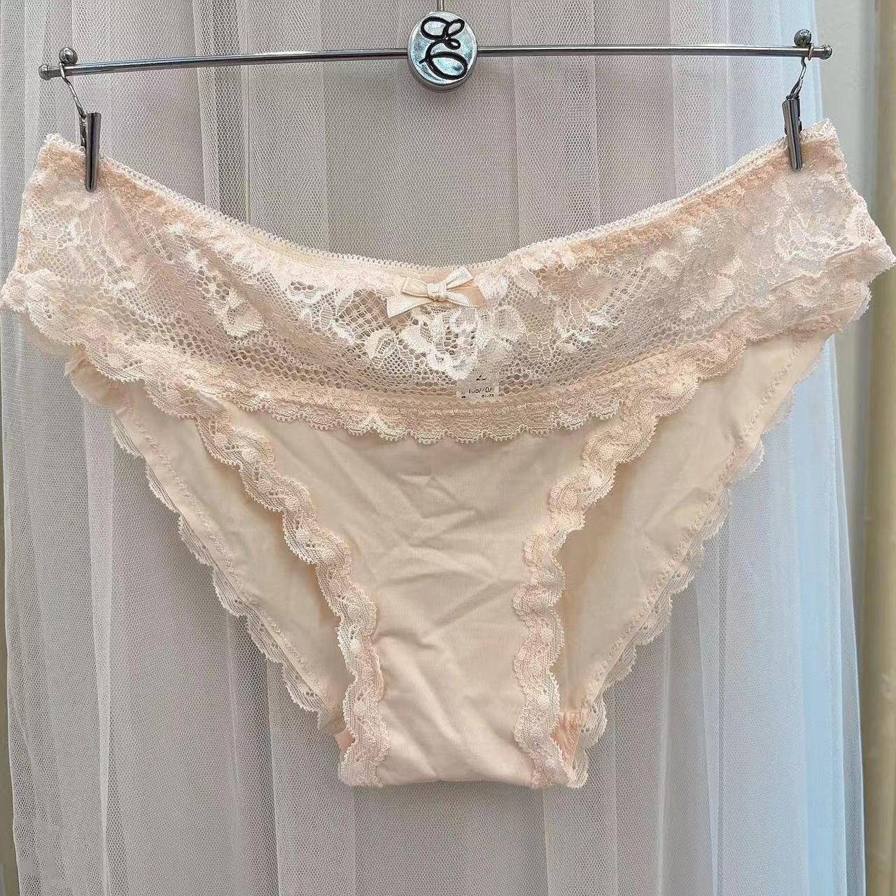 韩国EBLIN时尚蝴蝶结短裤精美刺绣蕾丝边性感修身提臀女士三角裤