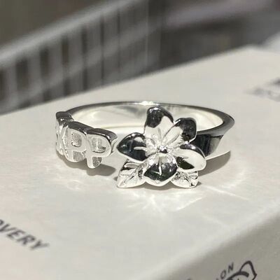 BKPP周边bkpp扶桑花戒指开口可调节以你的心诠释我的爱食指环饰品