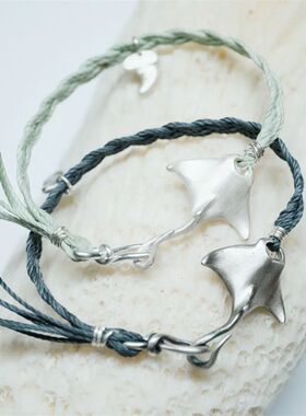 海洋系列魔鬼鱼manta手链手工编绳原创手作小众编织手绳高级礼物