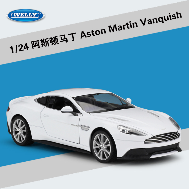 WELLY威利1:24阿斯顿马丁 VANQUISH 跑车仿真合金汽车模型