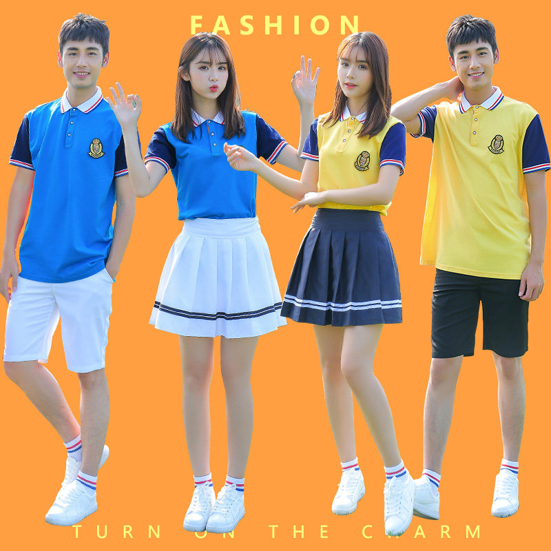 校服班服夏季套装初中高中学生学院风校服韩版女毕业