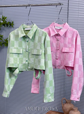 0MB.欧洲站新品深圳南油工装宽松百搭夹克衫设计感时尚减龄上衣女