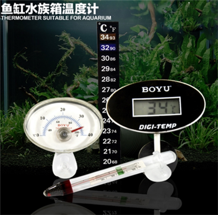 水银温度计吸附式玻璃鱼缸温度计