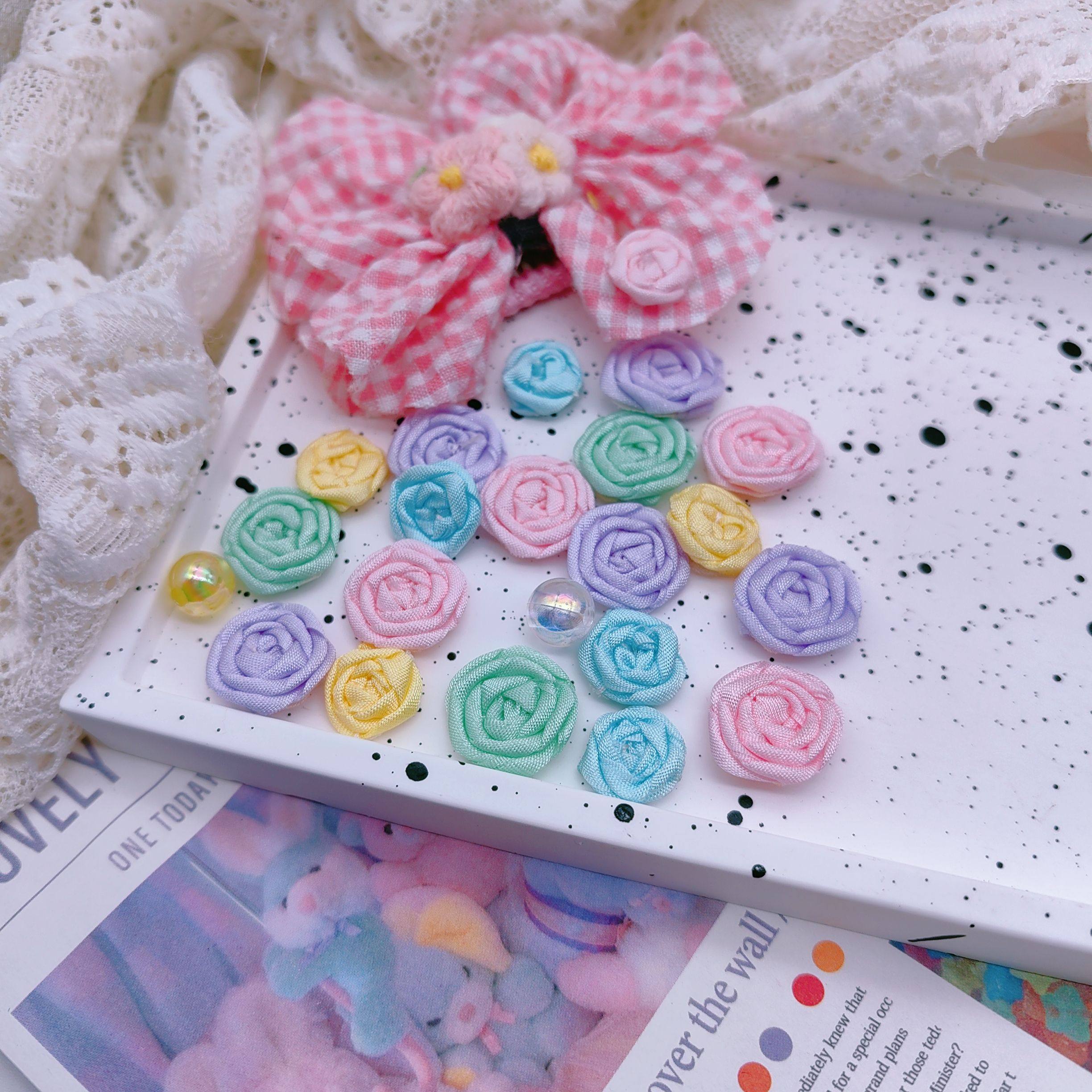 爱买就淘mini玫瑰花宠物发夹diy材料配件约克夏马尔济斯狗狗