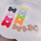 爱买就淘骨头满钻蝴蝶结打底宠物发夹diy材料配件狗狗发饰碎毛夹