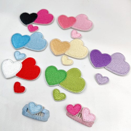 爱买就淘满钻底我只对你动心刺绣贴片宠物发夹diy儿童发饰材料