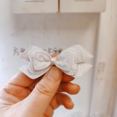 爱买就淘清新异性清新蝴蝶结燕尾刺绣贴片宠物发夹diy发饰材料