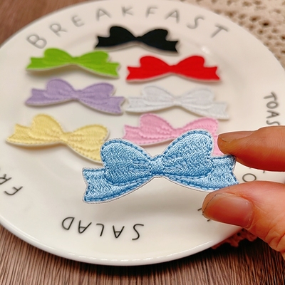 爱买就淘小清新立体饱满燕尾小蝴蝶结满钻打底宠物发夹diy材料