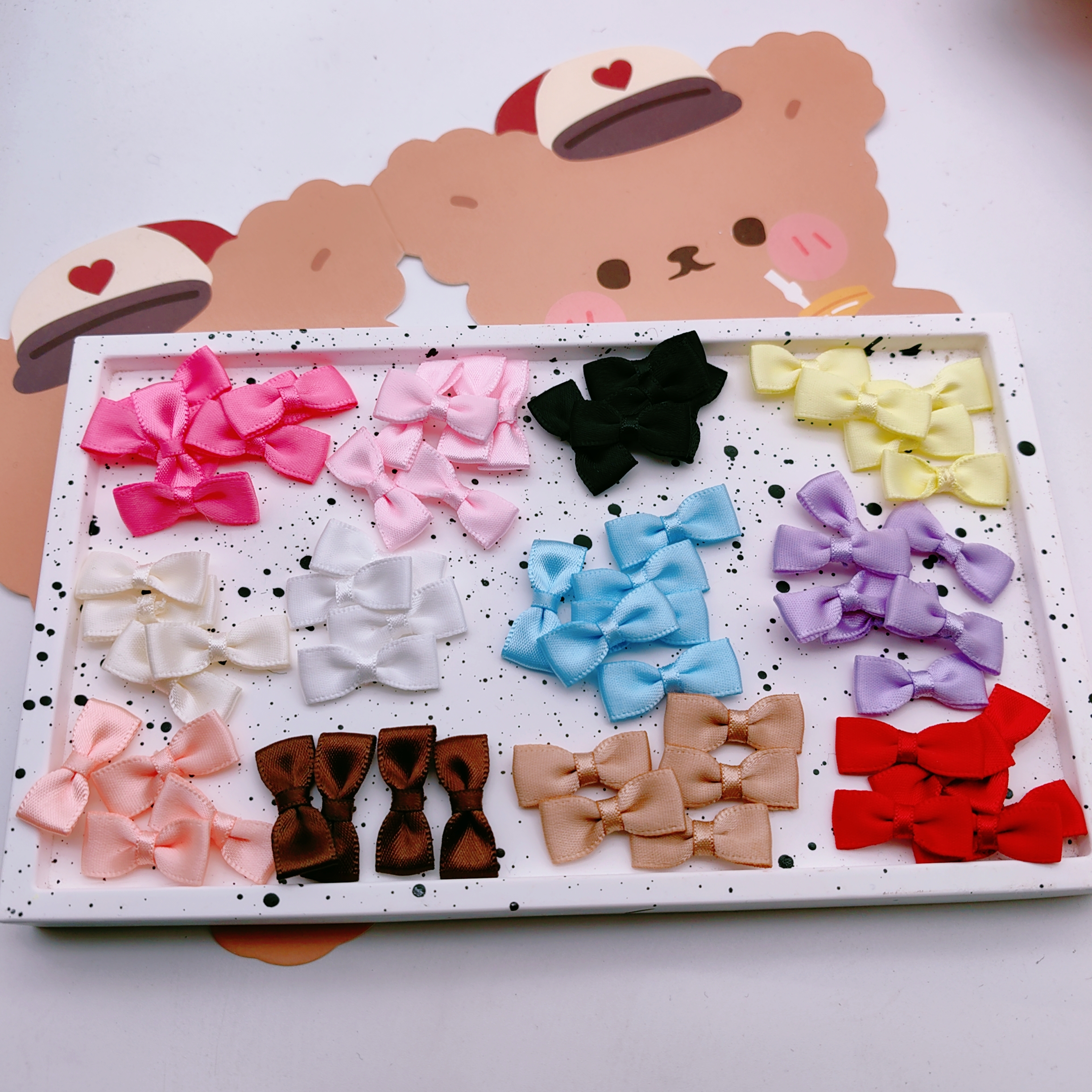 爱买就淘精工多款2.2cmX1cm单层蝴蝶结娃衣头饰宠物发夹DIY材料