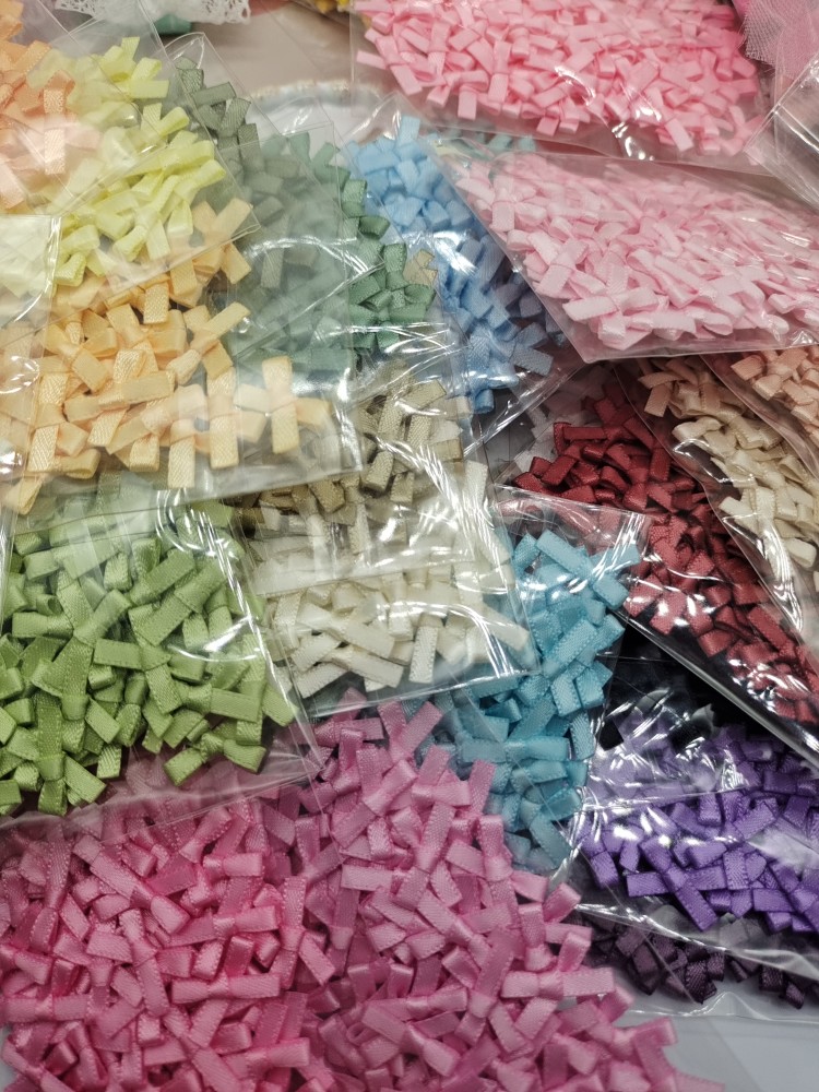 爱买就淘 1.5厘米手打蝴蝶结宠物狗狗发夹diy材料配件包边宠物发