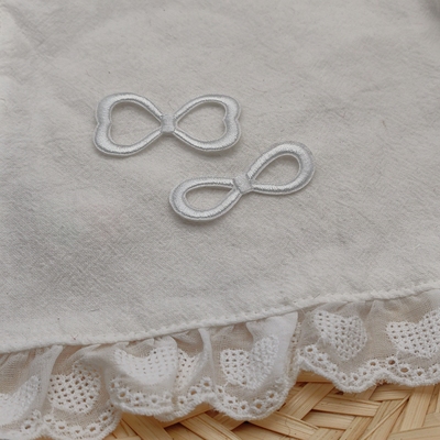 爱买就淘镂空清新蝴蝶结燕尾刺绣贴片宠物发夹diy发饰材料