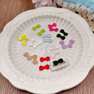 爱买就淘迷你甜美风蝴蝶结打底宠物发夹diy材料狗狗发饰碎毛夹压