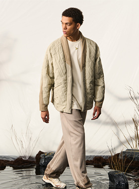 Halcyon 山系户外加厚道袍棉服外套男日系复古防寒保暖上衣冬