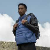 Halcyon 户外轻量化异形结构高蓬90白鸭绒羽绒马甲男保暖背心外套