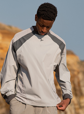 Halcyon 山系户外速干凉感拼接骑行跑步长袖弹力透气LOGO长袖TEE