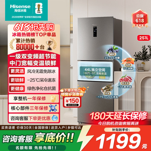 Hisense/海信 BCD-251WYK1DPJ