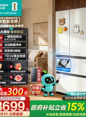 [大薄荷2.0]海信冰箱509法式多门自动制冰超薄零嵌入家用以旧换新