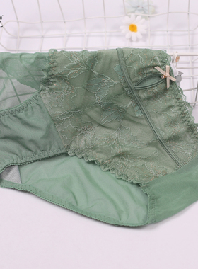 奥维丝丽2261K女士中腰蕾丝性感网纱三角内裤配2261 2262 2263