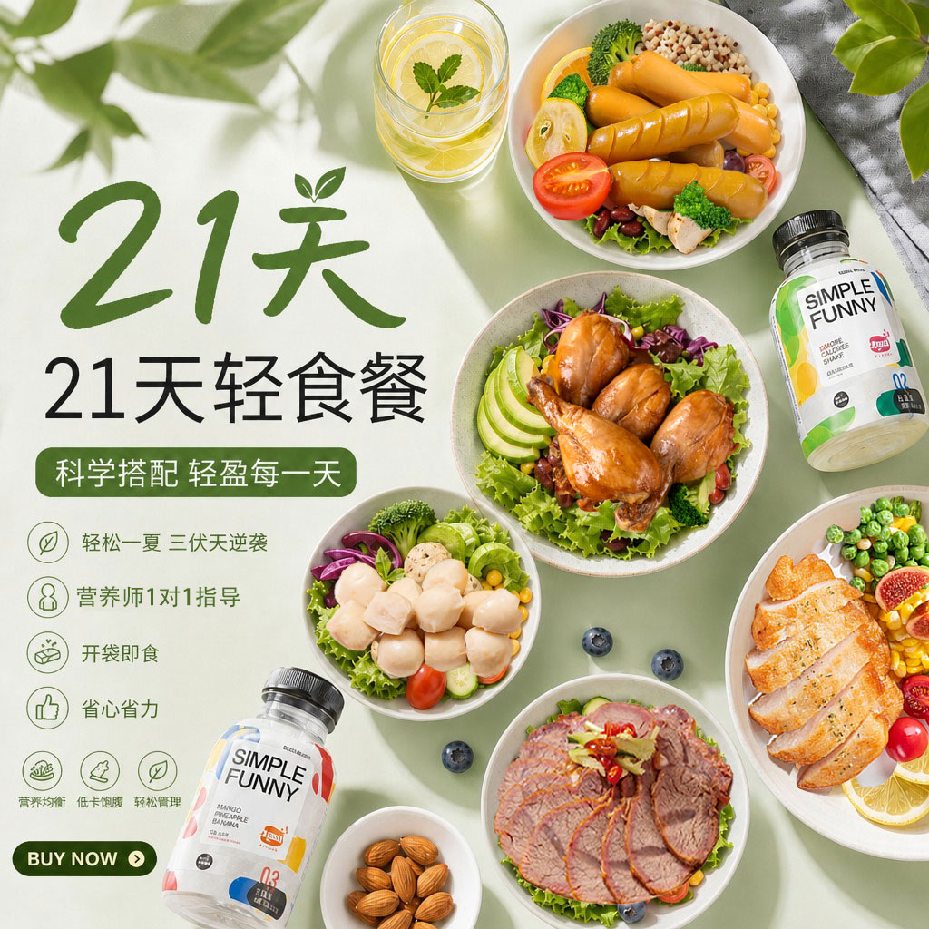 欣灵轻体控卡餐免煮即食