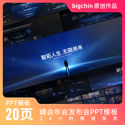 高品质峰会年会发布会ppt模板