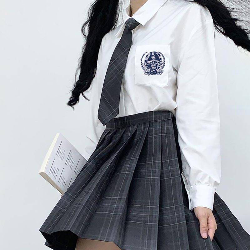 原创jk制服套装全套学院风格裙正版女学生百褶裙秋季短裙子三件套