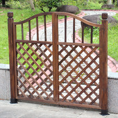 栅栏门户外庭院防腐木门园艺双开门花园篱笆拱门菜园院子门木围栏