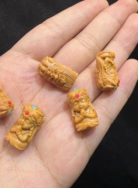 檀香木迷你版扎吉拉姆上下通孔配件DIY配饰品