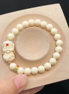 奶呼呼的8MM象牙果搭配度母手链男女手链百搭项链长简约文玩手串