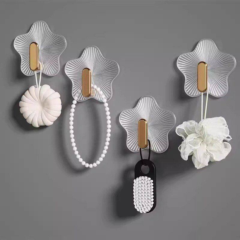 星星轻奢强力无痕挂钩贴免打孔置物架衣服墙上门后挂衣钩超强粘钩