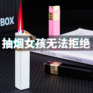 精致可充气小巧高颜值女士打火机女孩子网红高级防风女生趣味